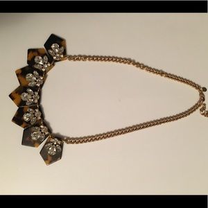 J Crew Tortoise Shell Statement Necklace